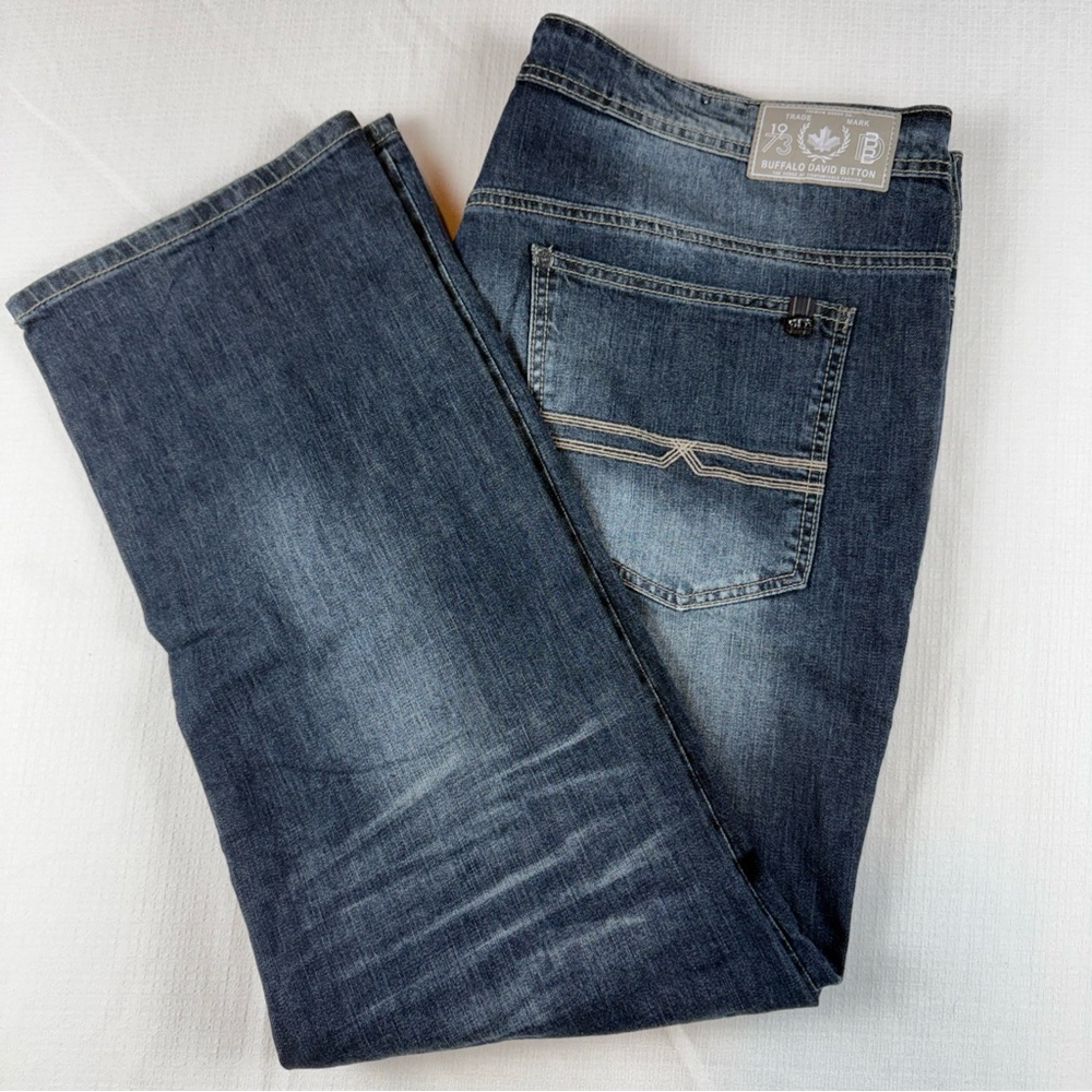 Buffalo David Bitton Men's Dark Blue X slim Straight Jeans 40X30